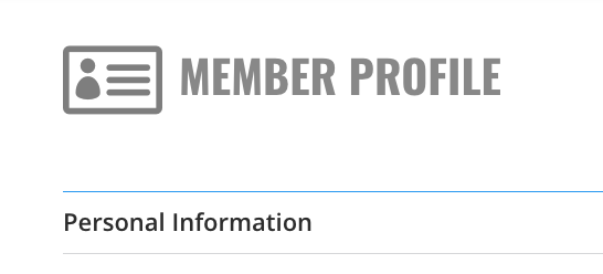 Update Your Member Profile